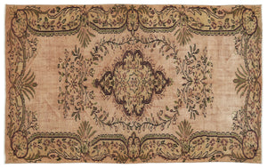 Naturel Over Dyed Vintage Rug 5'4'' x 8'9'' ft 163 x 266 cm