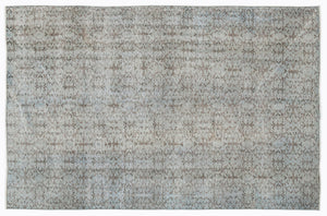 Blue Over Dyed Vintage Rug 5'10'' x 9'0'' ft 179 x 275 cm