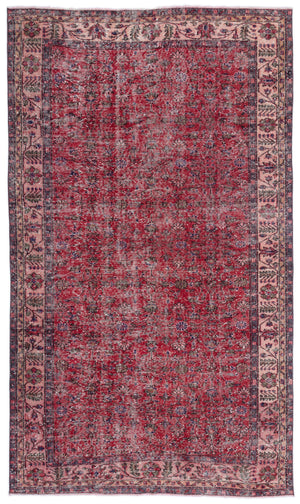 Naturel Over Dyed Vintage Rug 5'5'' x 9'2'' ft 166 x 280 cm