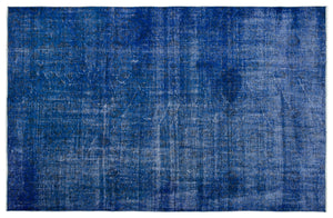 Blue Over Dyed Vintage Rug 5'9'' x 8'10'' ft 175 x 268 cm