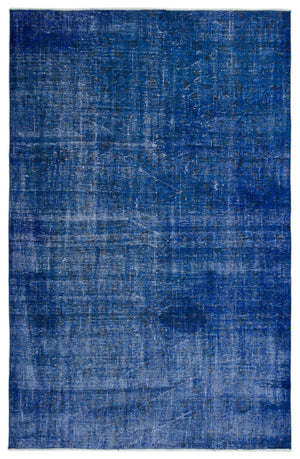 Blue Over Dyed Vintage Rug 5'9'' x 8'10'' ft 175 x 268 cm