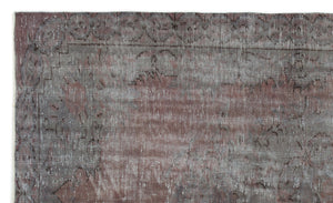 Gray Over Dyed Vintage Rug 5'5'' x 9'0'' ft 164 x 275 cm