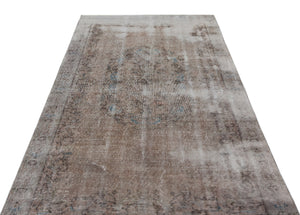 Naturel Over Dyed Vintage Rug 4'8'' x 8'6'' ft 141 x 260 cm