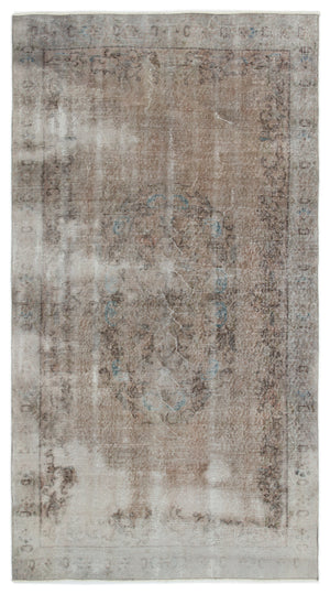 Naturel Over Dyed Vintage Rug 4'8'' x 8'6'' ft 141 x 260 cm