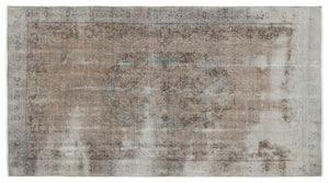 Naturel Over Dyed Vintage Rug 4'8'' x 8'6'' ft 141 x 260 cm