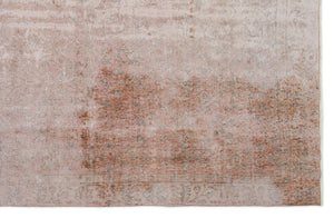 Brown Over Dyed Vintage Rug 6'6'' x 10'1'' ft 197 x 307 cm