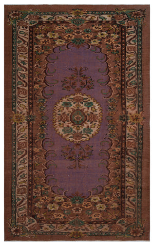 Naturel Over Dyed Vintage Rug 5'5'' x 8'10'' ft 165 x 268 cm