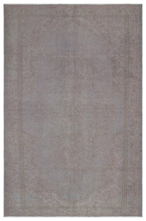 Gray Over Dyed Vintage Rug 5'7'' x 8'9'' ft 171 x 266 cm
