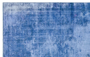 Blue Over Dyed Vintage Rug 5'10'' x 9'1'' ft 177 x 278 cm