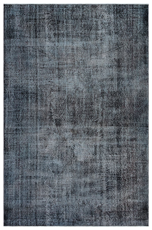 Gray Over Dyed Vintage Rug 5'10'' x 8'10'' ft 178 x 268 cm