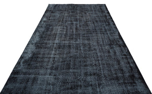 Black Over Dyed Vintage Rug 6'7'' x 10'10'' ft 200 x 331 cm