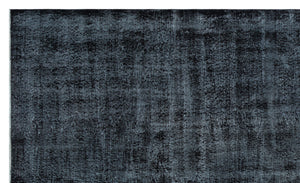 Black Over Dyed Vintage Rug 6'7'' x 10'10'' ft 200 x 331 cm