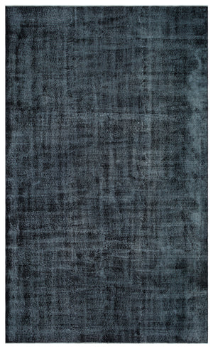 Black Over Dyed Vintage Rug 6'7'' x 10'10'' ft 200 x 331 cm