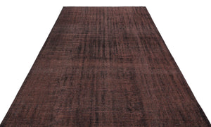 Brown Over Dyed Vintage Rug 5'11'' x 9'12'' ft 181 x 304 cm