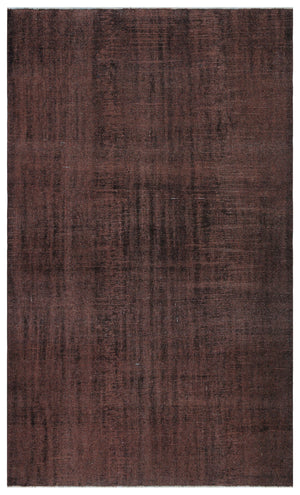 Brown Over Dyed Vintage Rug 5'11'' x 9'12'' ft 181 x 304 cm