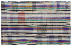 Chaput Over Dyed Kilim Rug 4'10'' x 7'7'' ft 147 x 230 cm