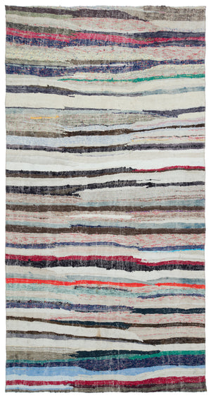 Chaput Over Dyed Kilim Rug 5'4'' x 9'7'' ft 163 x 293 cm