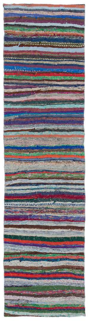 Chaput Over Dyed Kilim Rug 2'6'' x 9'3'' ft 75 x 281 cm