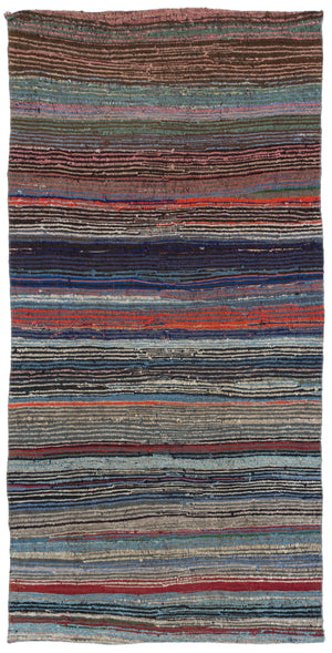 Chaput Over Dyed Kilim Rug 4'6'' x 9'1'' ft 138 x 276 cm