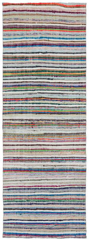 Chaput Over Dyed Kilim Rug 4'2'' x 11'6'' ft 126 x 350 cm