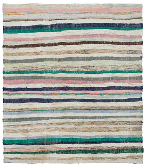 Chaput Over Dyed Kilim Rug 4'8'' x 5'4'' ft 142 x 163 cm