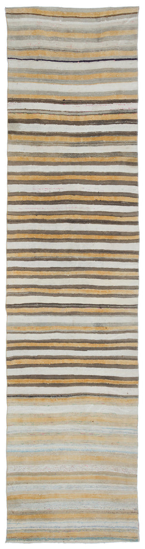 Chaput Over Dyed Kilim Rug 3'1'' x 12'1'' ft 95 x 368 cm