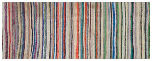 Chaput Over Dyed Kilim Rug 4'4'' x 11'2'' ft 131 x 340 cm