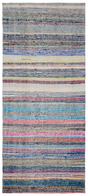 Chaput Over Dyed Kilim Rug 4'5'' x 10'4'' ft 135 x 315 cm