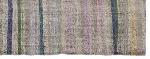 Chaput Over Dyed Kilim Rug 3'5'' x 8'12'' ft 104 x 274 cm