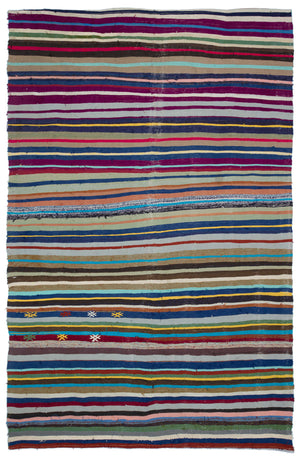 Chaput Over Dyed Kilim Rug 5'9'' x 9'5'' ft 174 x 287 cm