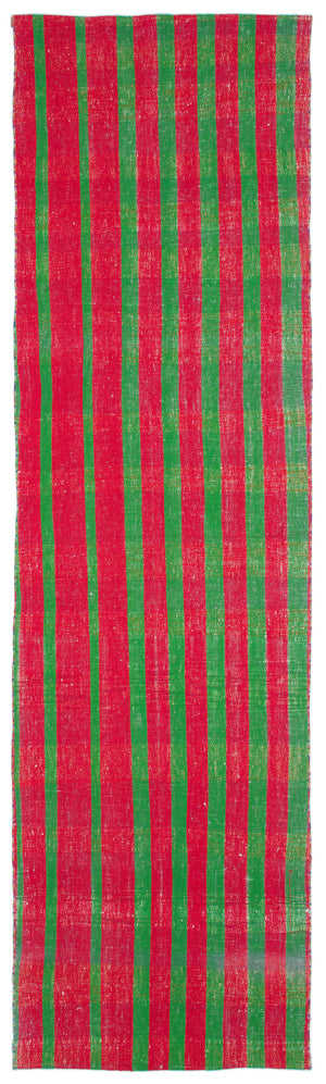 Chaput Over Dyed Kilim Rug 3'4'' x 11'11'' ft 101 x 363 cm