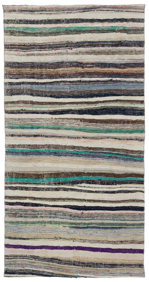 Chaput Over Dyed Kilim Rug 4'2'' x 8'2'' ft 127 x 250 cm