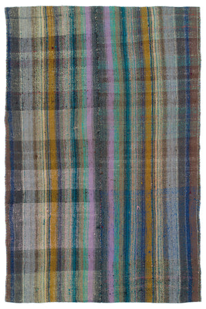 Chaput Over Dyed Kilim Rug 4'7'' x 6'11'' ft 140 x 210 cm