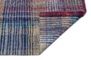 Chaput Over Dyed Kilim Rug 3'5'' x 10'2'' ft 105 x 310 cm