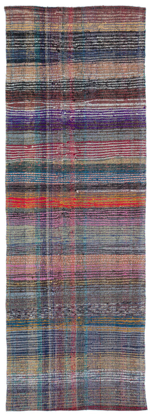 Chaput Over Dyed Kilim Rug 3'5'' x 10'2'' ft 105 x 310 cm