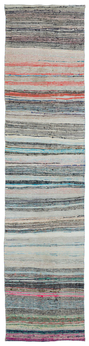 Chaput Over Dyed Kilim Rug 3'3'' x 13'9'' ft 100 x 420 cm