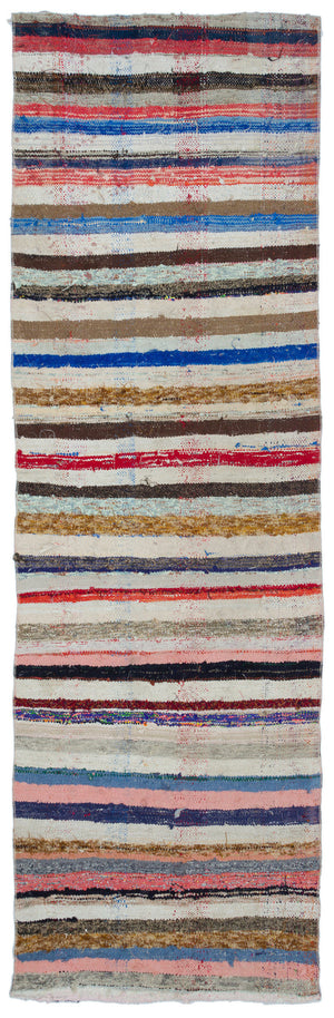 Chaput Over Dyed Kilim Rug 3'1'' x 9'5'' ft 94 x 287 cm