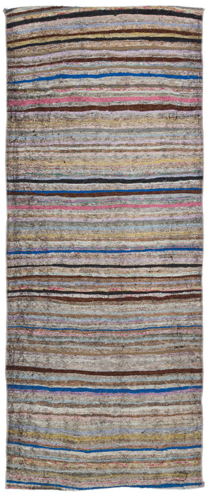 Chaput Over Dyed Kilim Rug 3'8'' x 8'11'' ft 113 x 273 cm