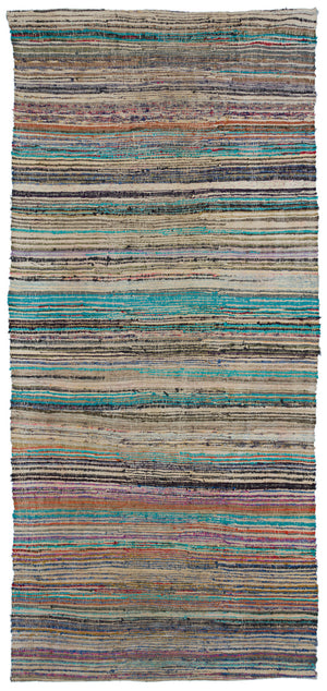 Chaput Over Dyed Kilim Rug 5'3'' x 11'3'' ft 161 x 343 cm