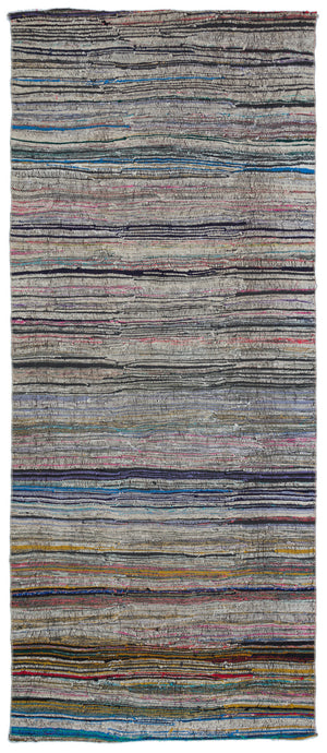 Chaput Over Dyed Kilim Rug 4'5'' x 10'2'' ft 135 x 310 cm