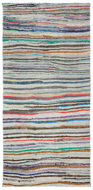 Chaput Over Dyed Kilim Rug 4'2'' x 8'9'' ft 128 x 266 cm