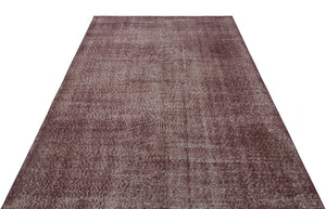 Brown Over Dyed Vintage Rug 5'1'' x 7'12'' ft 155 x 243 cm