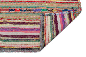 Striped Over Dyed Kilim Rug 5'3'' x 8'6'' ft 161 x 260 cm