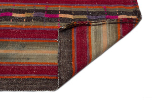 Striped Over Dyed Kilim Rug 5'5'' x 7'10'' ft 164 x 240 cm