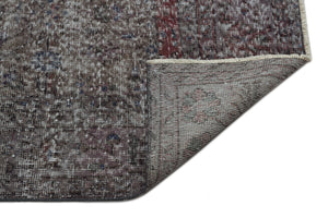 Gray Over Dyed Vintage Rug 6'1'' x 9'5'' ft 185 x 288 cm