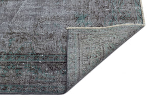 Gray Over Dyed Vintage Rug 5'4'' x 8'10'' ft 162 x 269 cm