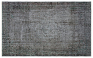 Gray Over Dyed Vintage Rug 5'4'' x 8'10'' ft 162 x 269 cm