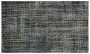 Gray Over Dyed Vintage Rug 5'9'' x 9'9'' ft 176 x 297 cm