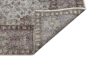 Gray Over Dyed Vintage Rug 5'4'' x 9'4'' ft 162 x 285 cm