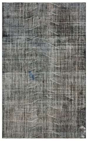 Gray Over Dyed Vintage Rug 5'11'' x 9'4'' ft 180 x 285 cm